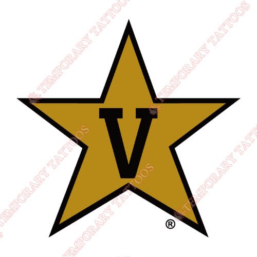 Vanderbilt Commodores Customize Temporary Tattoos Stickers NO.6792